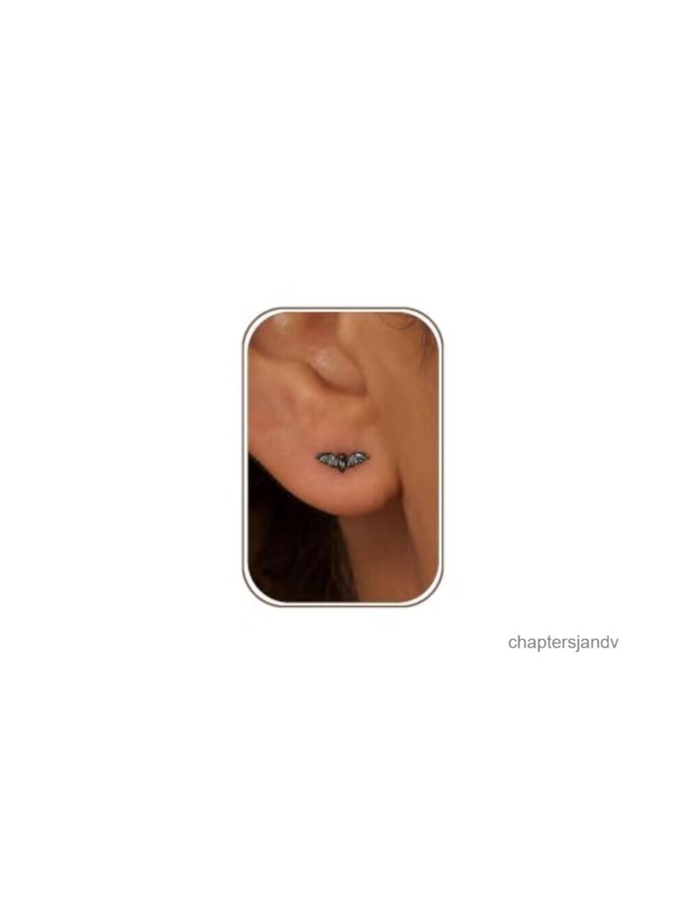 14K Gold Plated Flat Back Bat Stud Earrings for Women